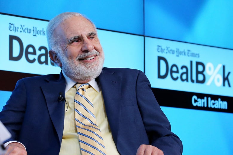 NEW YORK, NY - NOVEMBER 03: Chairman of Icahn Enterprises Carl Icahn participates in a panel discussion at the New York Times 2015 DealBook Conference at the Whitney Museum of American Art on November 3, 2015 in New York City. (Photo by Neilson Barnard/Getty Images for New York Times)